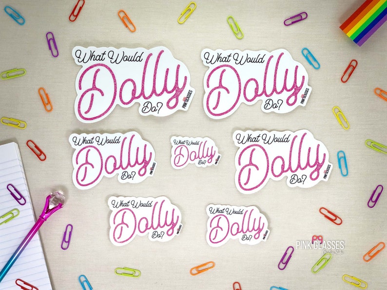 Dolly In Script What Would Dolly Do, Sassy Pink Dolly (the GOAT) Typography Quote ...