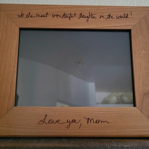 Handwriting Picture Frame Custom Personalized Letter Etsy