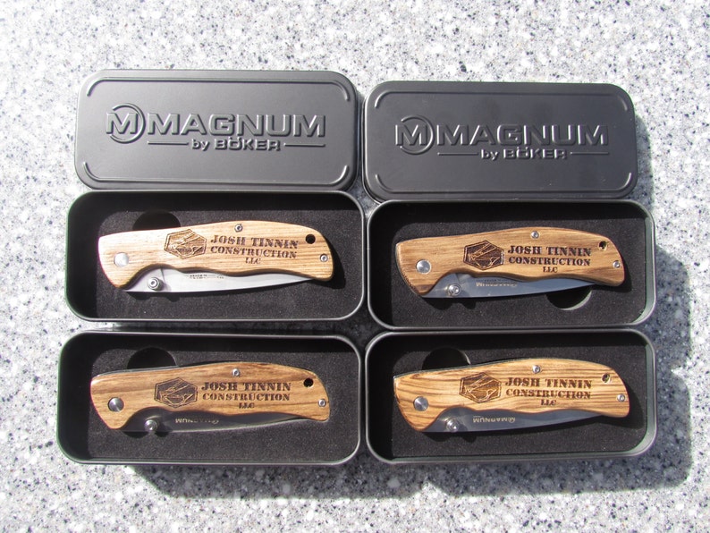 Personalized Pocket Knife Company Logo Engraved Company Etsy