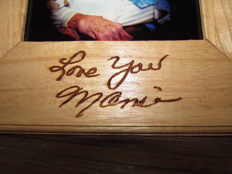 Custom Handwriting Frame Memorial Gift Laser Engraved Wooden Frame Personalized 5x7 Picture Frame Your Handwriting Engraved