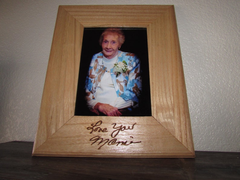 Custom Handwriting Frame Memorial Gift Laser Engraved Wooden Frame Personalized 5x7 Picture Frame Your Handwriting Engraved