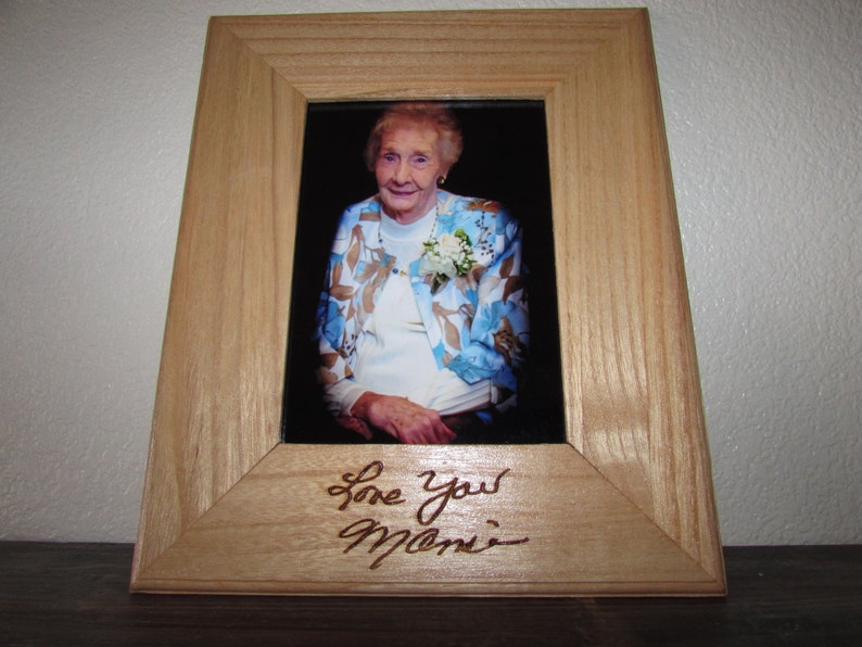 Custom Handwriting Frame Memorial Gift Laser Engraved Wooden Frame Personalized 5x7 Picture Frame Your Handwriting Engraved