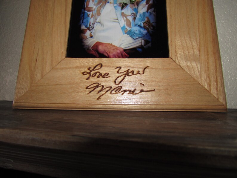 Custom Handwriting Frame Memorial Gift Laser Engraved Wooden Frame Personalized 5x7 Picture Frame Your Handwriting Engraved