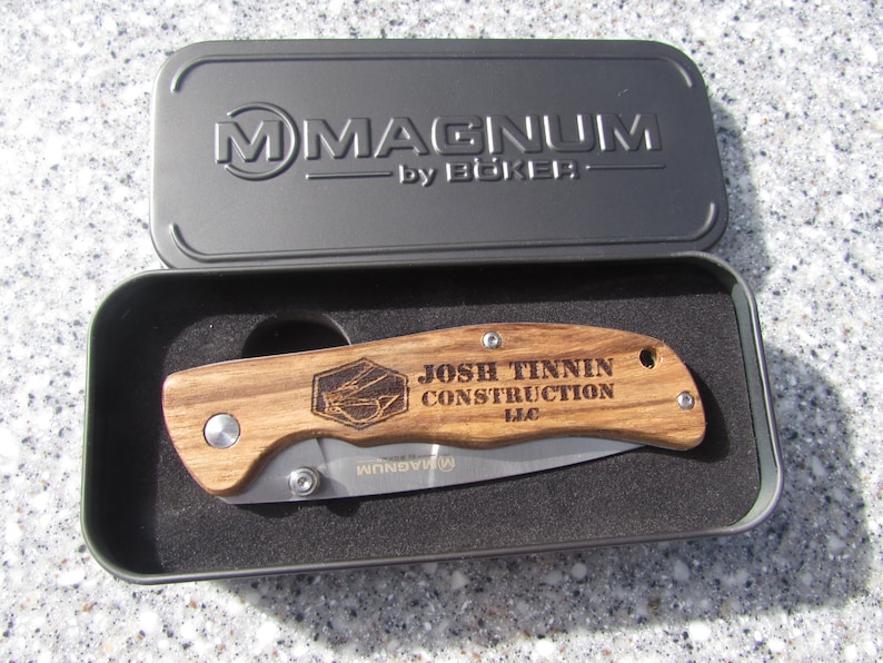 Personalized Pocket Knife Company Logo Engraved Company Etsy
