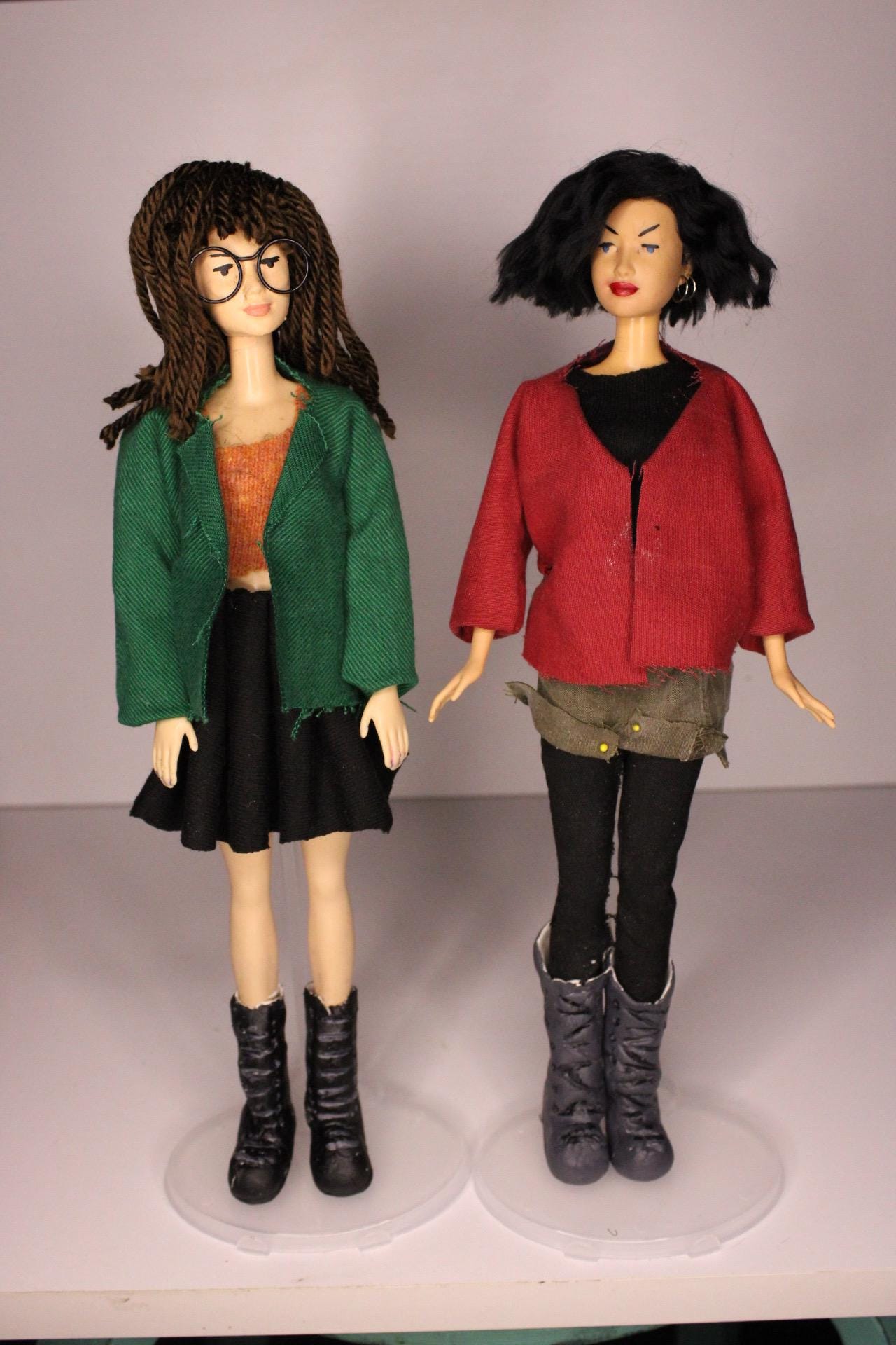 ☺︎︎ ハンドメイド  約7センチの女の子 ooak doll ✽.。.◇ Daria and Jane OOAK Doll Set - Handmade Collectible Figures - Etsy