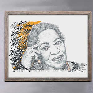 Toni Morrison Our Beloved Story, Black Art Print Poster, African American Art, Writer Art, Literary Art for Office Home Inspirational Quote