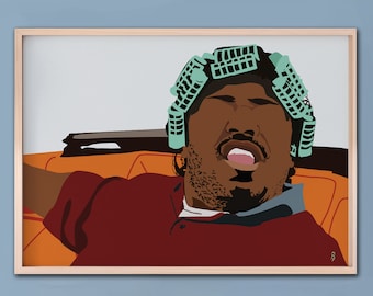 Big Worm - Friday Movie Classic Movie Poster - 90&#39;s Art, Hip Hop Poster, Black Art, Home Decor Office Art, dorm art, Christmas gift brother