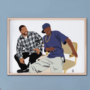 Friday Movie Classic Movie Poster - 90&#39;s Art, Hip Hop Artwork Poster, Black Art, Christmas Holiday Gift Friend Home Office Art, dorm art