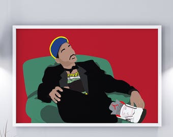 Pôster de Um Maluco no Pedaço - Pôster Clássico de TV - Pôster dos Anos 90, pôster de hip hop, Arte de Parede, Arte para Escritório em Casa, Arte para Dormitório, Presente de Natal para o Marido