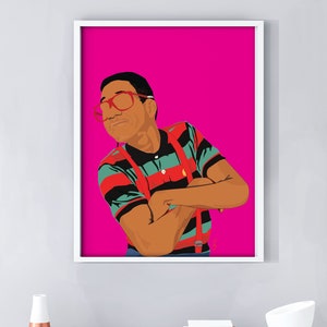 I did that - Urkel Art Print Posters Family Matters Classic TV Show Print , Dorm Room Essentials Gift for Sister, Gift for BFF  Black Art