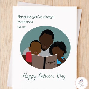 Weil Sie uns immer wichtig waren - Happy Father es Day, schwarze Vatertagskarte, Vatertagsgeschenk, Geschenk für Papa