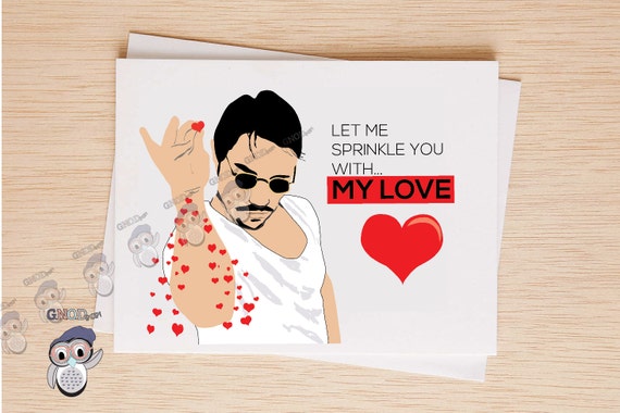 Funny Valentine S Day Card Saltbae Funnylove Card Bff Etsy