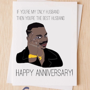Roll Safe Meme Card, Feliz Aniversario, RS Meme Card para Esposo /Esposa - 39A