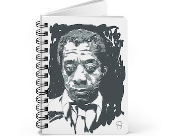 Writer's Journal, James Baldwin Notebook, Gift for Writer, Gift for Sister, Mother, Blank Notebook Black African American History Notebook
