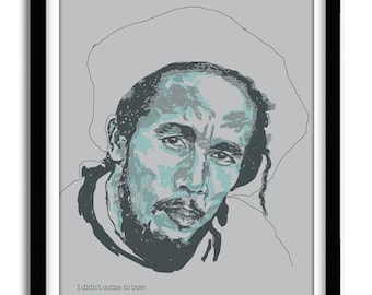 I Came To Conquer - Bob Marley Art Print, Bob Marley Quote,  Inspirational Poster, Bob Marley Poster Tribute, Conquering Lion