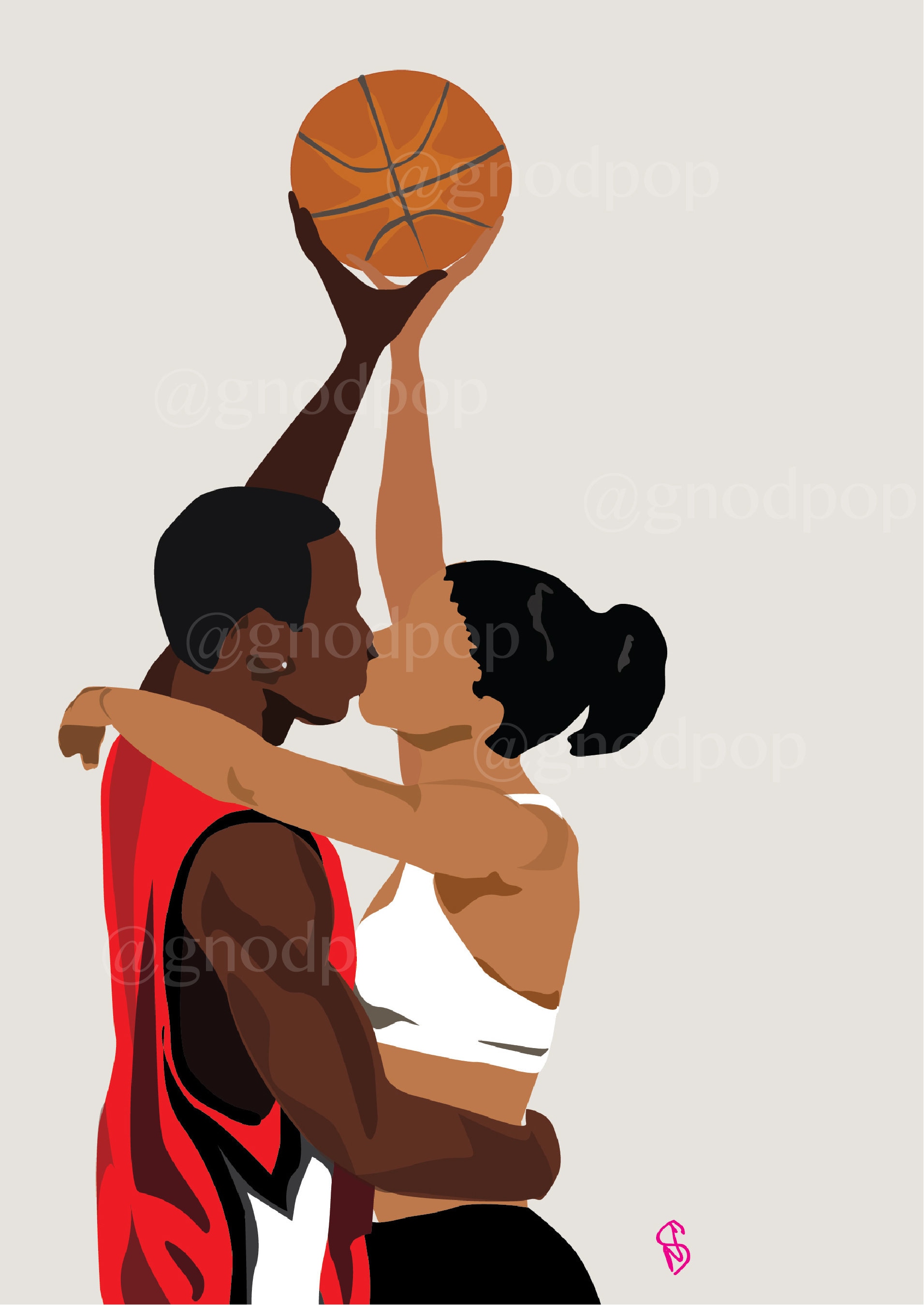 Download American Basketball Player Norman Powell Illustration Wallpaper