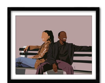 Brown Sugar Art Print Poster- Classic Movie Art, Christmas Holiday Gift, Dorm Decor, Best Friend Home Decor, Black Art Print