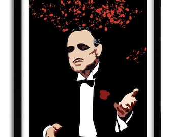 The Godfather, Classic Movie Poster, Kerstcadeau voor vriendje, Housewarming cadeau, Cadeau voor hem, Geekry A3 Poster
