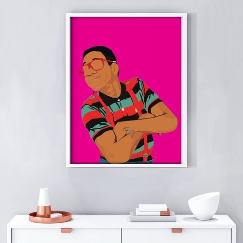 I did that - Urkel Art Print Posters Family Matters Classic TV Show Print , Dorm Room Essentials Gift for Sister, Gift for BFF  Black Art