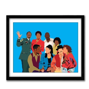 A Different World Art Print Poster- 90&#39;s TV  Classic TV Show Print , Christmas Holiday Gift for Sister, BFF, Home Decor, Black Art