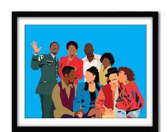 A Different World Art Print Poster- 90's TV  Classic TV Show Print , Christmas Holiday Gift for Sister, BFF, Home Decor, Black Art
