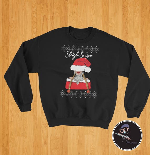 Sleigh Season Christmas Sweater Bee-Hive Gift , Ugly Christmas Sweater, Holiday Sweater For Women, Men, Unisex Funny Christmas Sweater