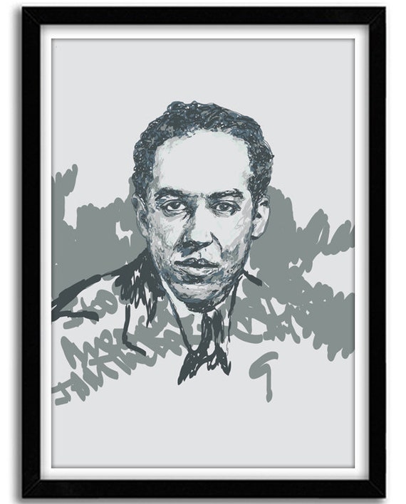 I, Too, Sing America- Langston Hughes Art Print Poster, African American Art, Black Art, Gift for Writer, Office Art,