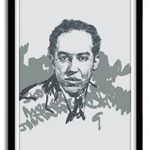 I, Too, Sing America- Langston Hughes Art Print Poster, African American Art, Black Art, Gift for Writer, Office Art,