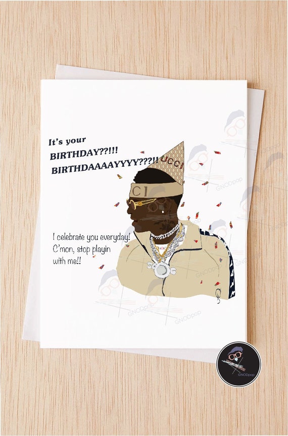 Hilarious Funny Birthday Card Soulja Boy Meme, Soulja Boy Meme, Unique Modern Birthday BFF, Husband Girlfriend Boyfriend, Pop Card- 73A