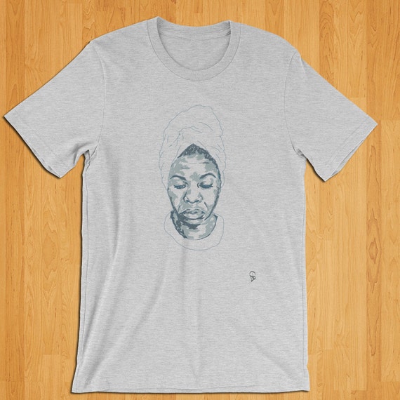 Nina Simone Shirt, Unisex T-shirt, Nina Simone the High Priestess of Soul, Blues Shirt, Nina Simone Art, Music T-Shirt, Feminist T-Shirt,