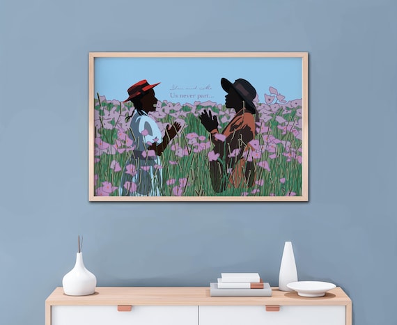 The Color Purple Movie Art Poster- Sisters Play, You and Me Us Never Part, Christmas Gift, Classic Movie Print , Feminist Art Print Poster