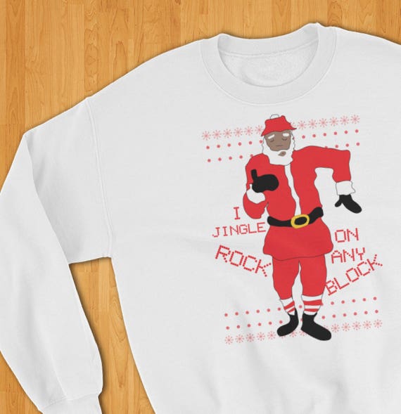 Milly Rockin Santa Claus Christmas Sweater Gift for Her Him, Unisex , Ugly Christmas Sweater, Unisex Funny Hip-hop Christmas Sweater