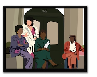 227 - TV show - 80&#39;s TV  Classic TV Show Print, Gift for Best Friend, Gift For Mom, Home Decor, Black Art Print, Pop Art, Feminist Art