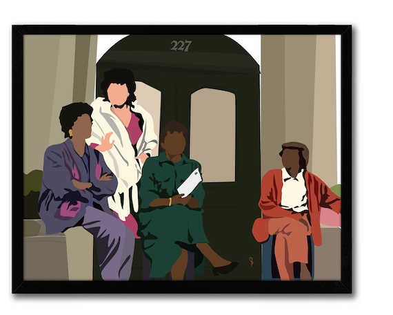 227 - TV show - 80's TV  Classic TV Show Print, Gift for Best Friend, Gift For Mom, Home Decor, Black Art Print, Pop Art, Feminist Art