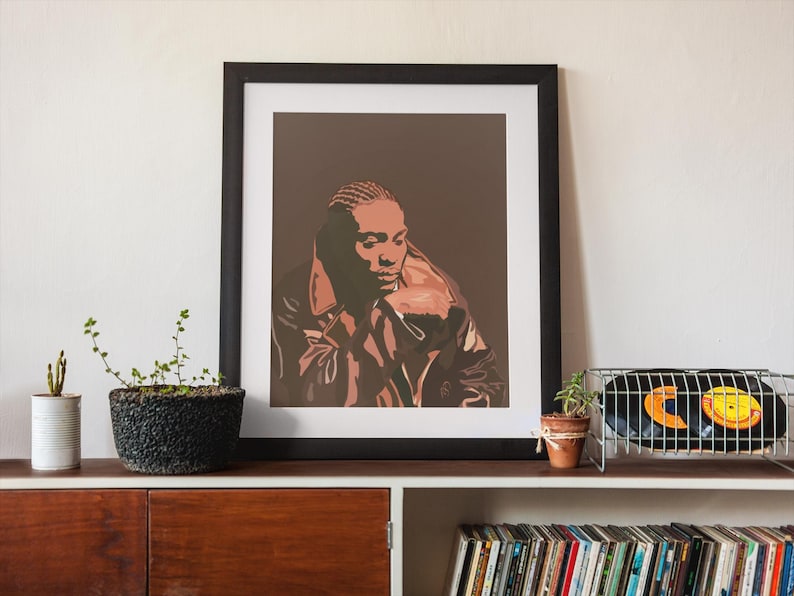 Brown Sugar D'Angelo Art Print Poster- Classic R&B Neo Soul Art, Christmas Holiday Gift, Dorm Decor, Best Friend Home Decor, Black Art Print image 10