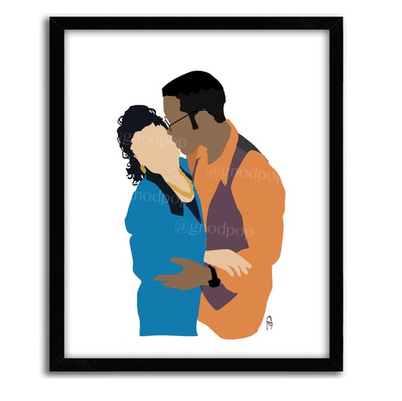 A Different World Art Print Poster- 90's TV  Classic TV Show Print , Dwayne Wayne Whitley Gilbert, Home Decor, Black Art