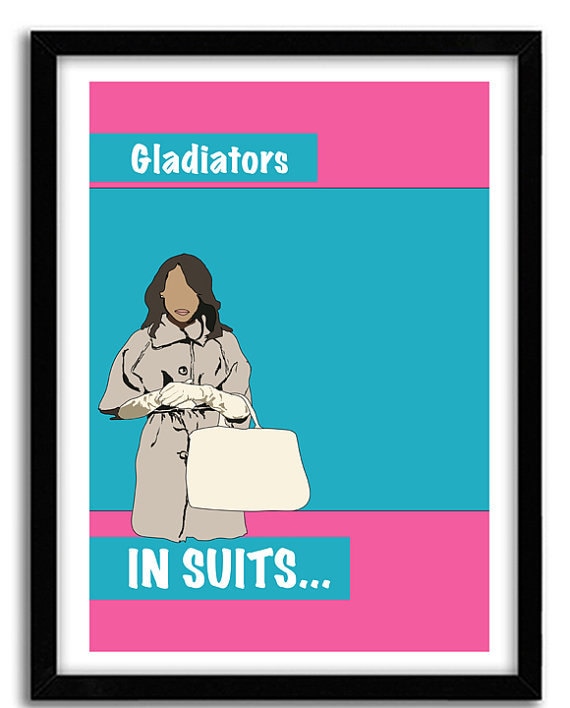 Scandal TV Poster, Olivia Pope Poster, TV poster, Pop Art, Housewarming GIft, A3 Poster, Gladiators In Suits Poster, College dorm room decor