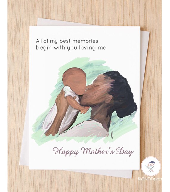 Happy Mother's Day, Black Mother's Day Card , You Fixed My Hair and Made My Crown, Card for Mother, Card for Sister, Motivational Card - 74A