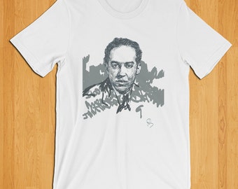 Langston Hughes, I too sing America, Koszulka unisex, Koszulka poety, Prezent dla pisarza, Prezent dla poety, Koszulka poetycka, Koszulka pisarza