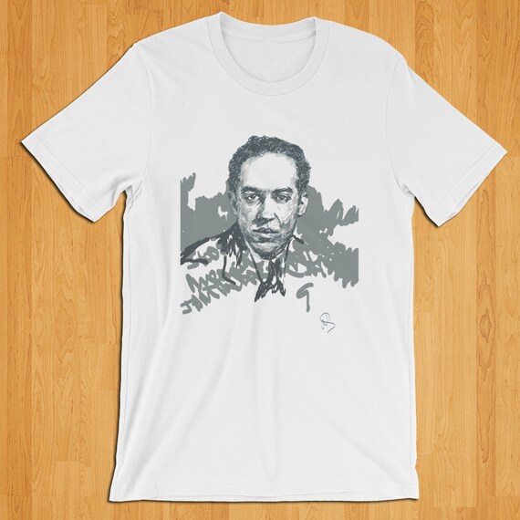 Langston Hughes, I too sing America, Unisex T-Shirt, Poet Shirt, Gift for Writer, Gift for Poet, Poetry Shirt, Writer's Shirt