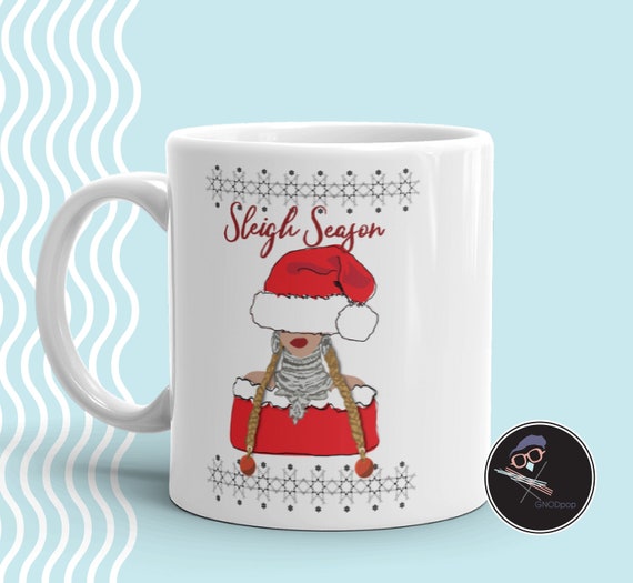 Sleigh Season Christmas Coffee Mug Bee-Hive Gift , Ugly Christmas Sweater, Holiday Sweater For Women, Men, Unisex Funny Christmas Sweater