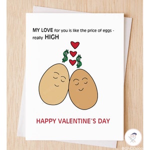 Romantische Moderne Valentinstag Karte, Inflation Eier, Valentinstag Karte Ehemann, Liebeskarte Frau, Karte für Freundin, Karte für Verlobte