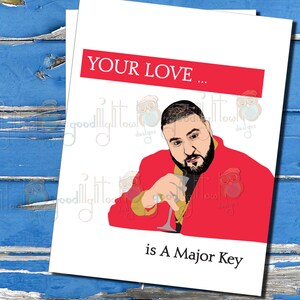 Lustige Valentinstag-Karte, "Ihre Liebe ist ein wichtiger Schlüssel" Pop-Kultur-Karte, süße Valentinstag-Karte, freche Karte, Hip-Hop-Karten -27A