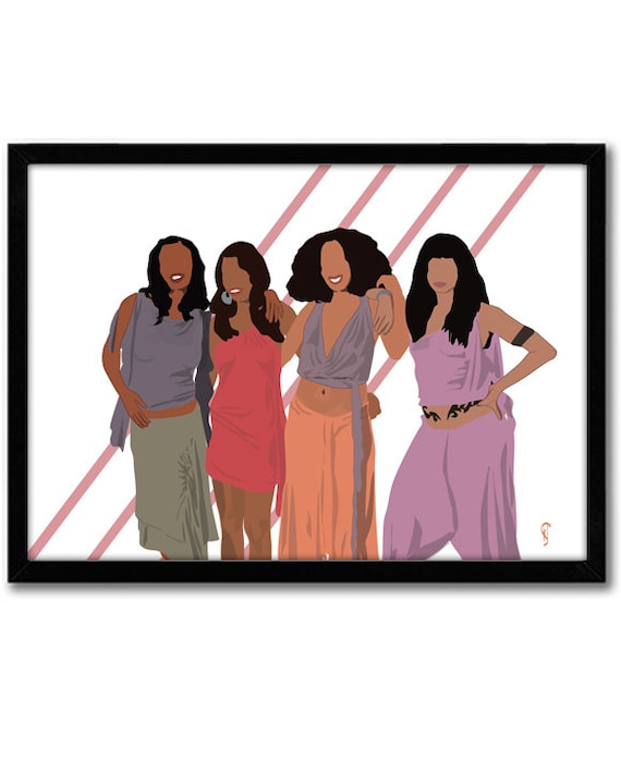 Girlfriends TV Show Poster, Christmas Birthday Gift for Sister, Gift For Best friend, Classic TV shows. Feminist Art, Home College Decor