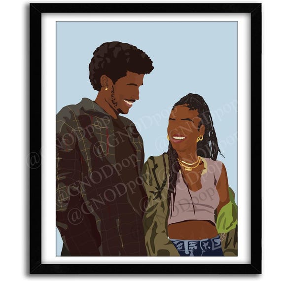 FOREVER forever foreva Art Print Poster- Black Love Art, Christmas Holiday Gift, Dorm Decor, Best Friend Home Decor, Black Art Print