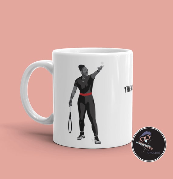 Serena Coffee Mug, Tennis Fan Gift , Serena Goat, Unique Coffee Mug Sports Fan, Girl Power, Feminist Gift,