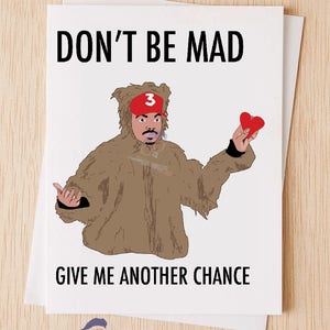 Kans de rapper niet gek kaart, grappig ik ben sorry kaart, grappige sympathie Card-36A