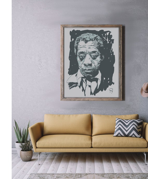 James Baldwin - African American Art Print Poster, Black Art, Inspirational Art, Gift for Writer, Office Home Art, Baldwin Quote