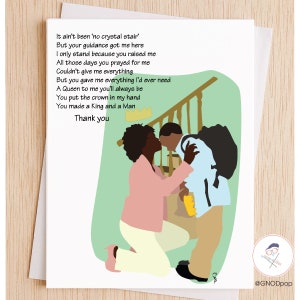 Son to Mother - Happy Mother es Day Karte, You Put The Crown In My Hand, Karte für schwarze Mutter, Karte für Schwester, Motivationskarte - 75A