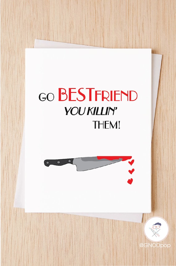 Funny Best Friend Valentines Day Card, Go Best Friend Rap  Valentines Card for Best Friend BFF